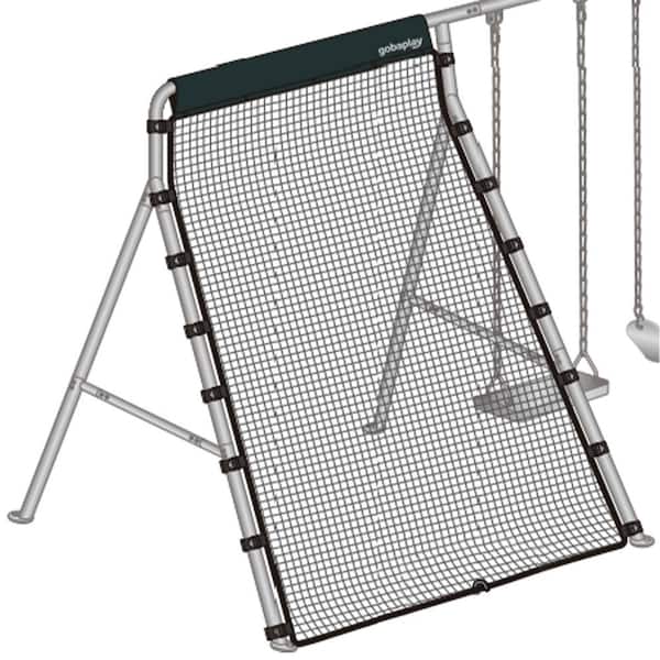 Unbranded Outdoor Multi Sport Bounce Back Net Attachment for Swing Set, Black