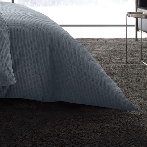 vera wang waffle pique duvet cover set king