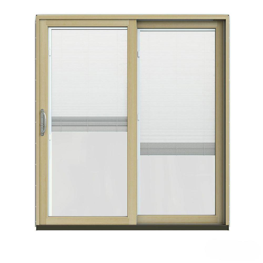 JELD-WEN 72 in. x 80 in. W-2500 Contemporary White Clad Wood Right-Hand ...