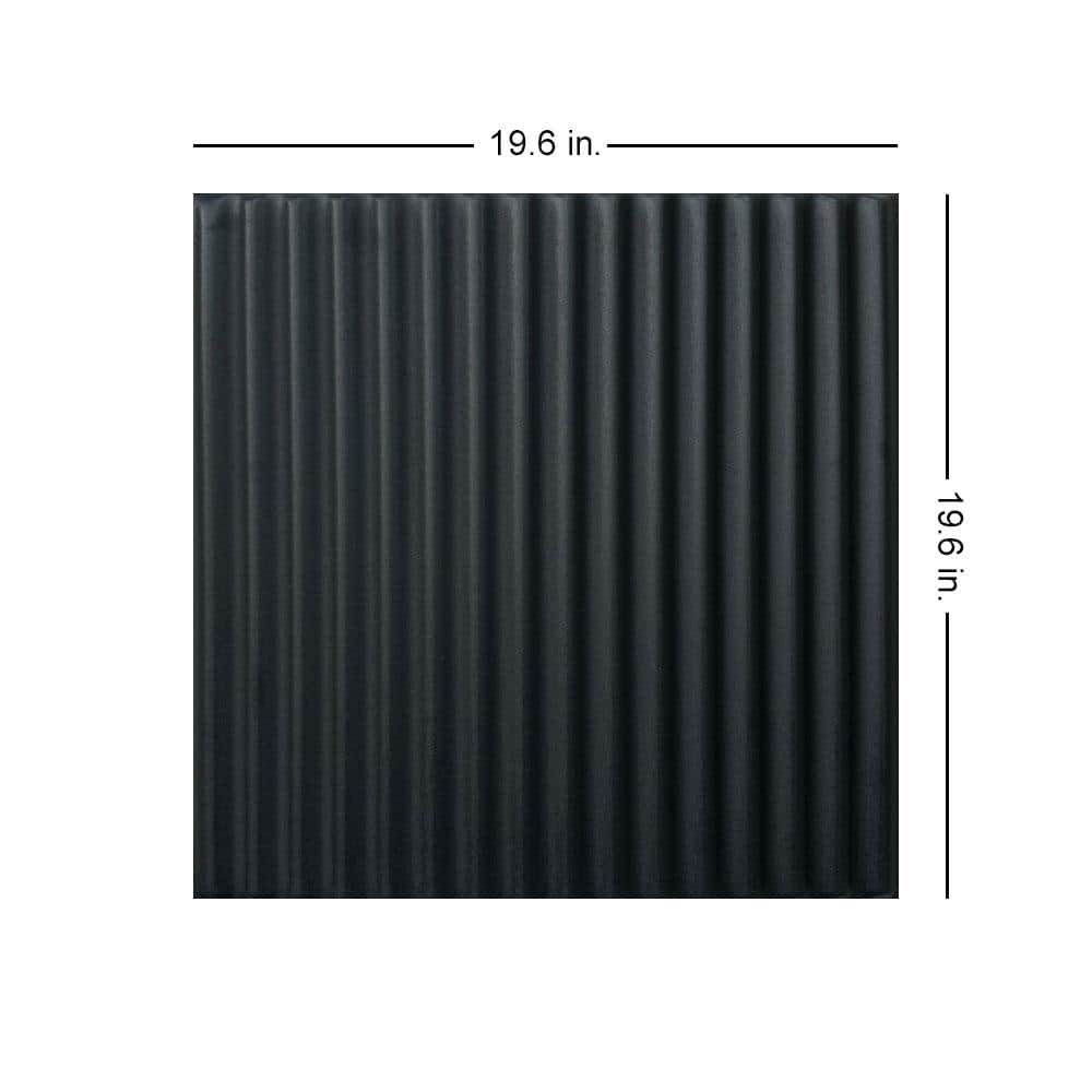 Black Matte Corrugated Glue-up Polystyrene Ceiling Tile