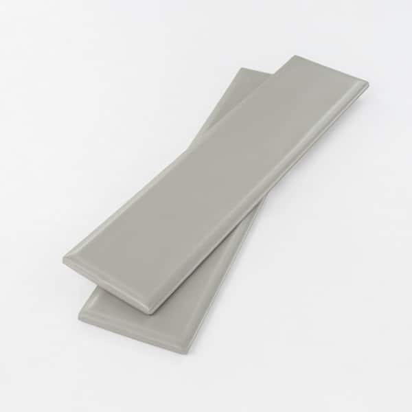 Chateau 3 in. x 6 in. Greige Matte Ceramic Subway Tile Sample