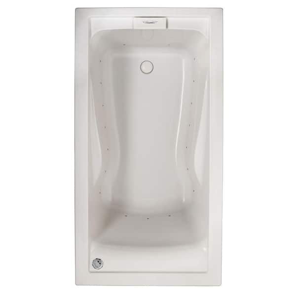 American Standard Evolution 60 in. x 32 in. Acrylic Rectangular Drop-In Air Bath Bathtub with Reversible Drain in White