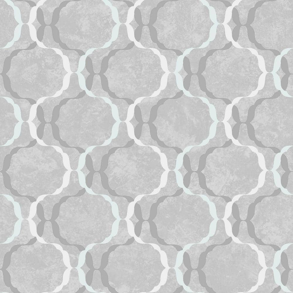 Sk Filson Grey Diamond Trellis Wallpaper Sk The Home Depot