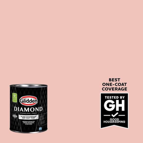 Glidden Diamond 1 qt. #PPG1191-3 Peach Ash Eggshell Interior Paint with Primer