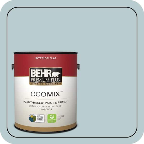 1 gal. #MQ3-54 Dayflower Flat EcoMix Plant-Based Interior Paint & Primer