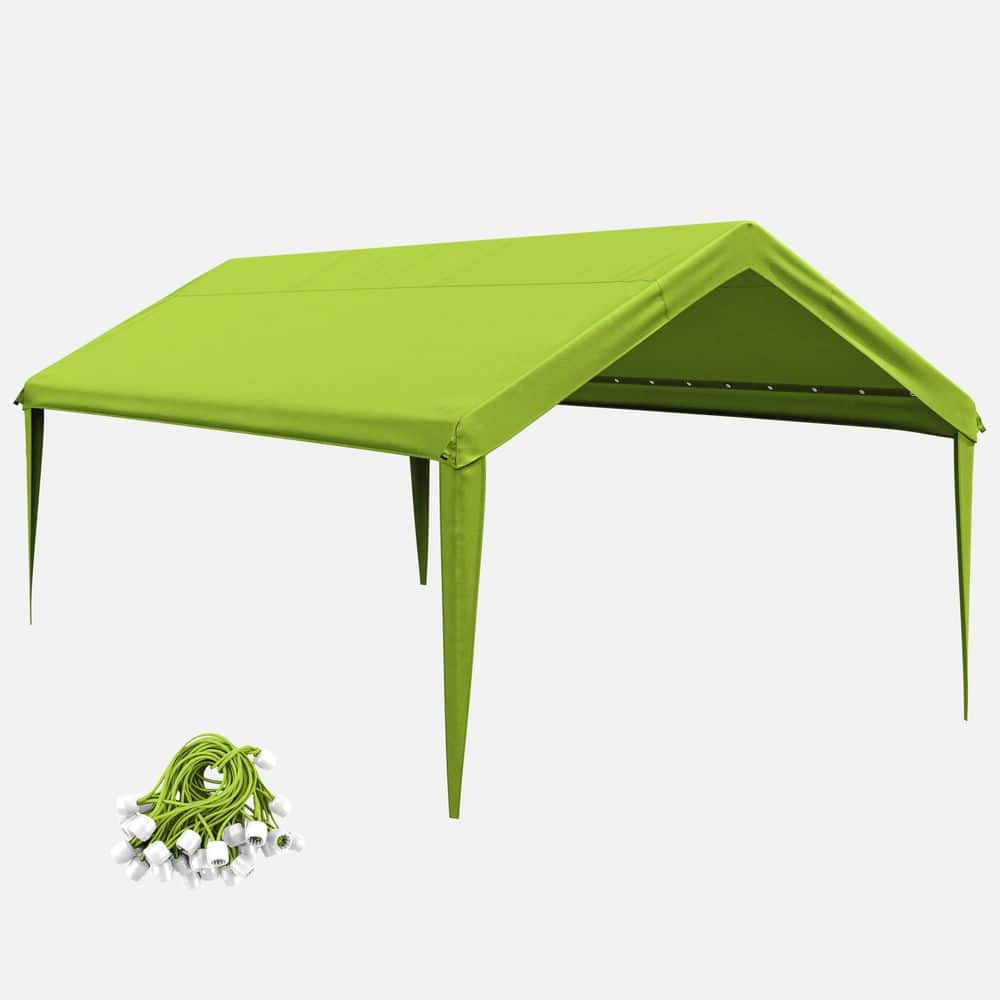 12 ft. x 20 ft. Outdoor Carport Replacement Cover, Heavy Duty Canopy with Ball Bungees (Frame Not Included) Grass Green price history on PriceWatchPro