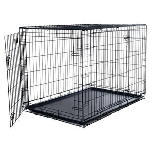 30 in. x 19 in. Foldable Dog Crate Cage with 2 Door