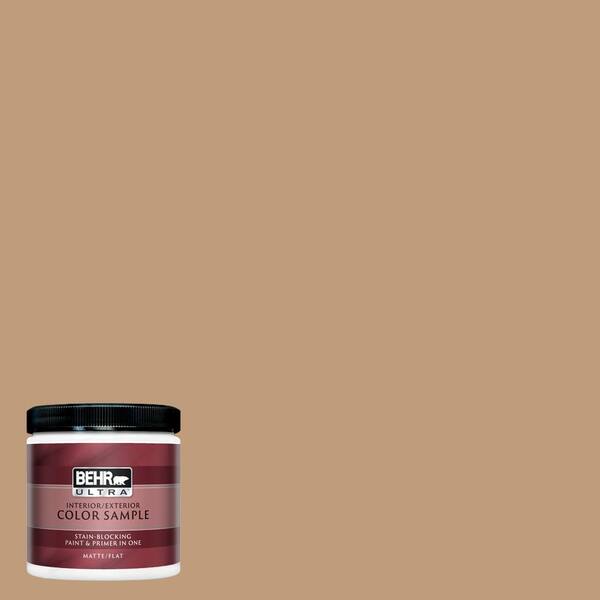 BEHR ULTRA 8 oz. #UL140-20 Teatime Matte Interior/Exterior Paint and Primer in One Sample