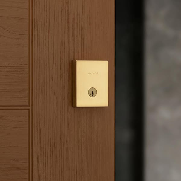 Kwikset San Clemente Satin Brass Rectangle Low Porfile Single