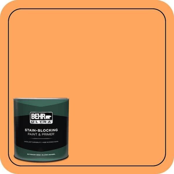 BEHR ULTRA 1 qt. #270B-5 Melon Semi-Gloss Enamel Exterior Paint & Primer