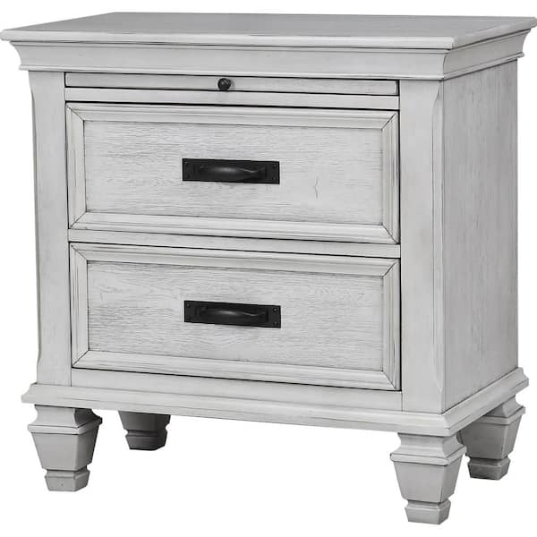Coaster Franco Antique White 2-Drawer Nightstand