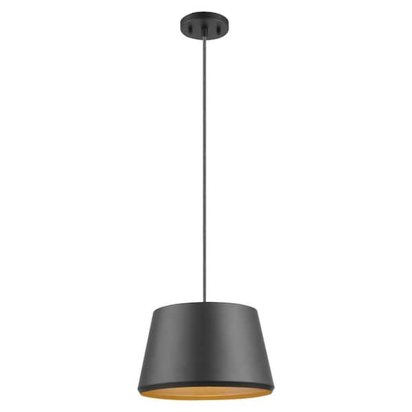 Novogratz x Globe Electric 1-Light Metallic Dark Gray Pendant Light