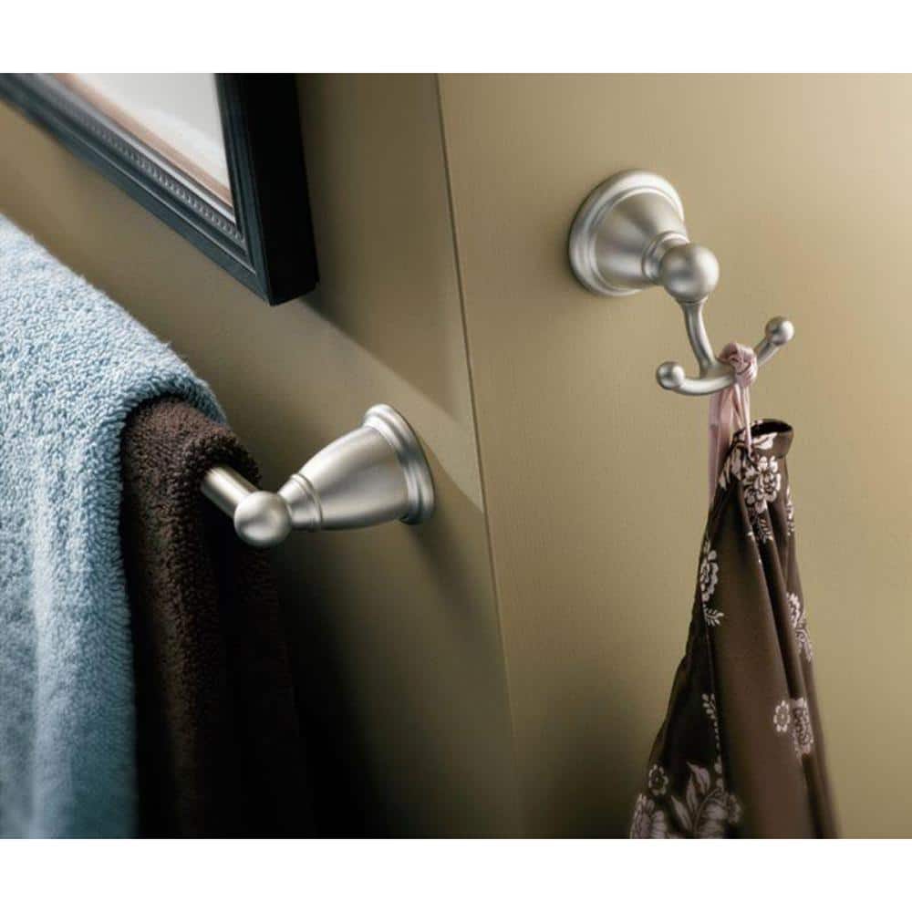 Brushed Nickel Modern Double Wall Mounted Robe Hook
