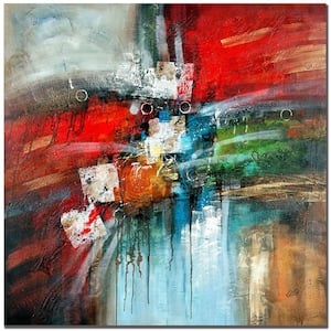 35 in. x 35 in. "Cube Abstract IV" by Rio Printed Canvas Wall Art