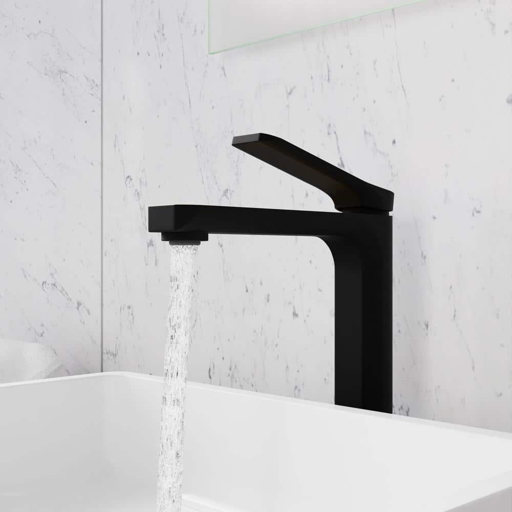 Matte Black and Brushed Gold Single Handle Bathroom Faucet