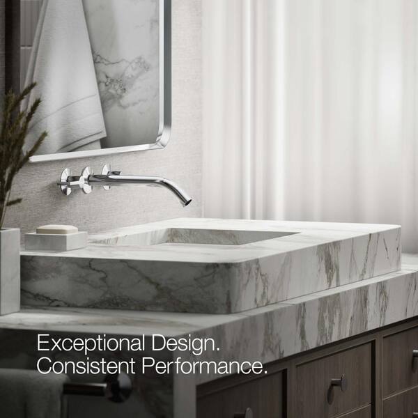 KOHLER Components 2-Handle Wall-Mount Bathroom Sink Faucet Handle Trim with Oyl Design in Polished Chrome