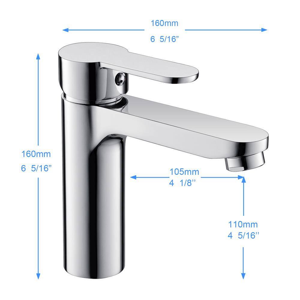 Chrome Single-Handle High Arc Bathroom Faucet
