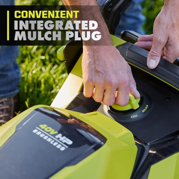 RYOBI - 40V HP Brushless 21 in. Cordless Battery Walk Behind Self-Propelled Lawn Mower with (2) 6.0 Ah Batteries and Charger