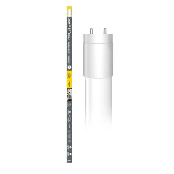 16-Watt 3 ft. T8/12 G13 Type A Plug and Play Linear LED Tube Light Bulb, Bright White 3000K, 1 Bulb