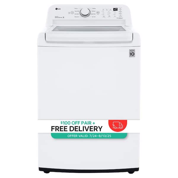 4.5 Cu. Ft. Top Load Washer in White with Impeller, NeveRust Drum and TurboDrum Technology
