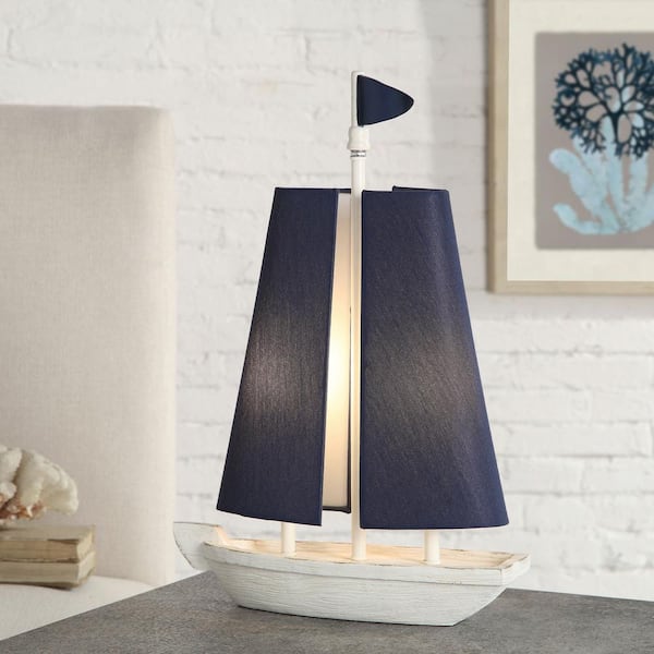 White Sail Boat Table Lamp, Sailing Boat Lamp Shade