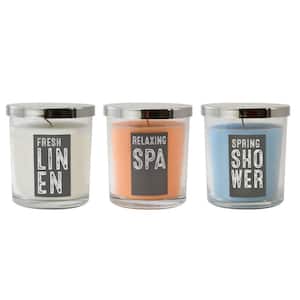 Fresh Collection Scented Candles in 10 oz. Glass Jars (Set of 3)