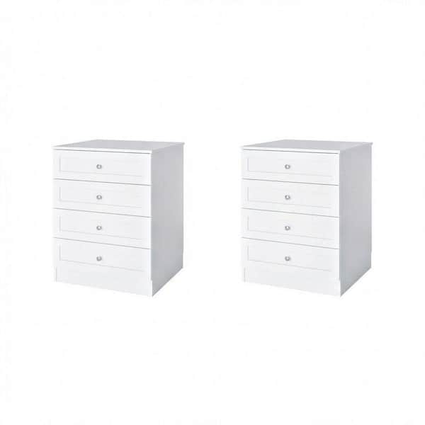 Vista 31.5 in. W White Closet Island Freestanding with Shaker Drawers 0-Shelf Wood Closet System