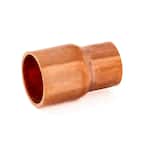 1/2 in. x 3/8 in. Copper Pressure Cup x Cup Reducing Coupling with Stop Fitting