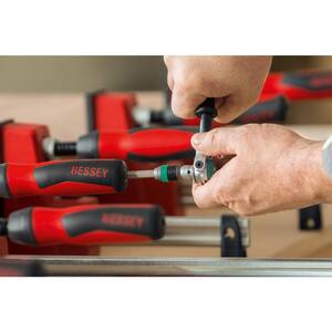 Lot De 2 Serre-joints Parallèles BESSEY KRE125-2K - Force De Serrage 8000N - Pour Travaux De Menuiserie Et Bricolage