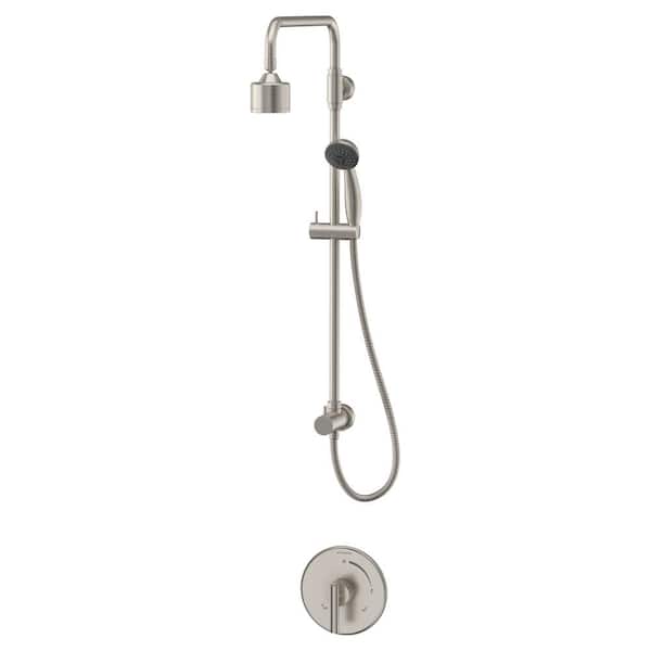 Symmons Dia 1-Handle 1-Spray Shower Trim with Hand Shower in Satin Nickel - 1.5 GPM (Valve not Included)