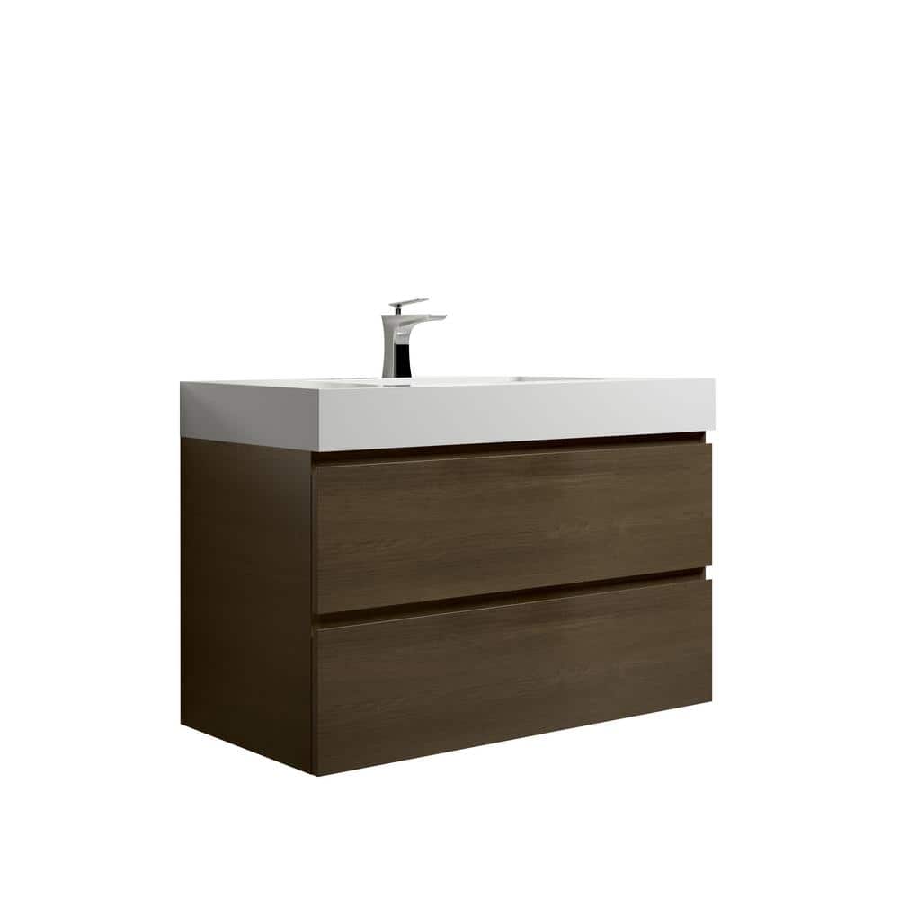 Alice 36.00 in. W x 18.10 in. D x 25.20 in. H Single Sink Floating Bath Van
