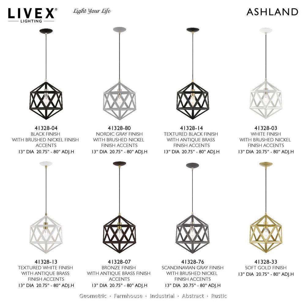 Bronze and Antique Brass Mini Pendant Light with Metal Shade