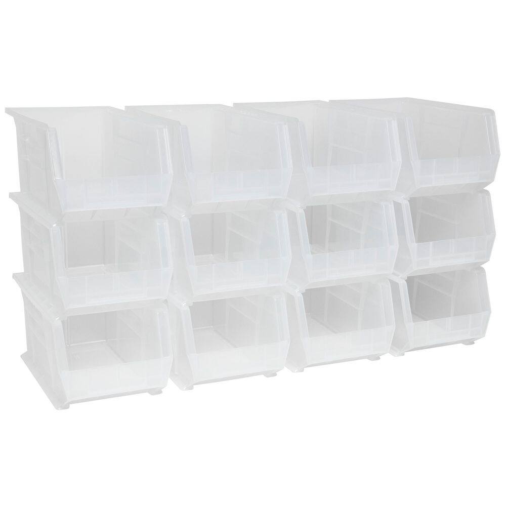 30240 Plastic Storage Organizer Bins, 15 in. D x 8 in. W x 7 in. H, Clear, 12-pack price history on PriceWatchPro