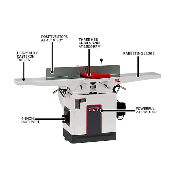 Jet JWJ-8CS 8 in. Closed Stand Jointer Kit 718200K - The Home Depot