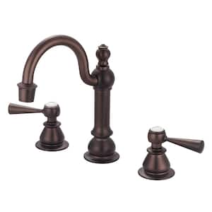 8 in. Adjustable Widespread 2-Handle High Arc Lavatory Faucet in Oil-Rubbed Bronze