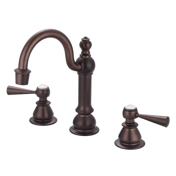Water Creation 8 in. Adjustable Widespread 2-Handle High Arc Lavatory Faucet in Oil-Rubbed Bronze