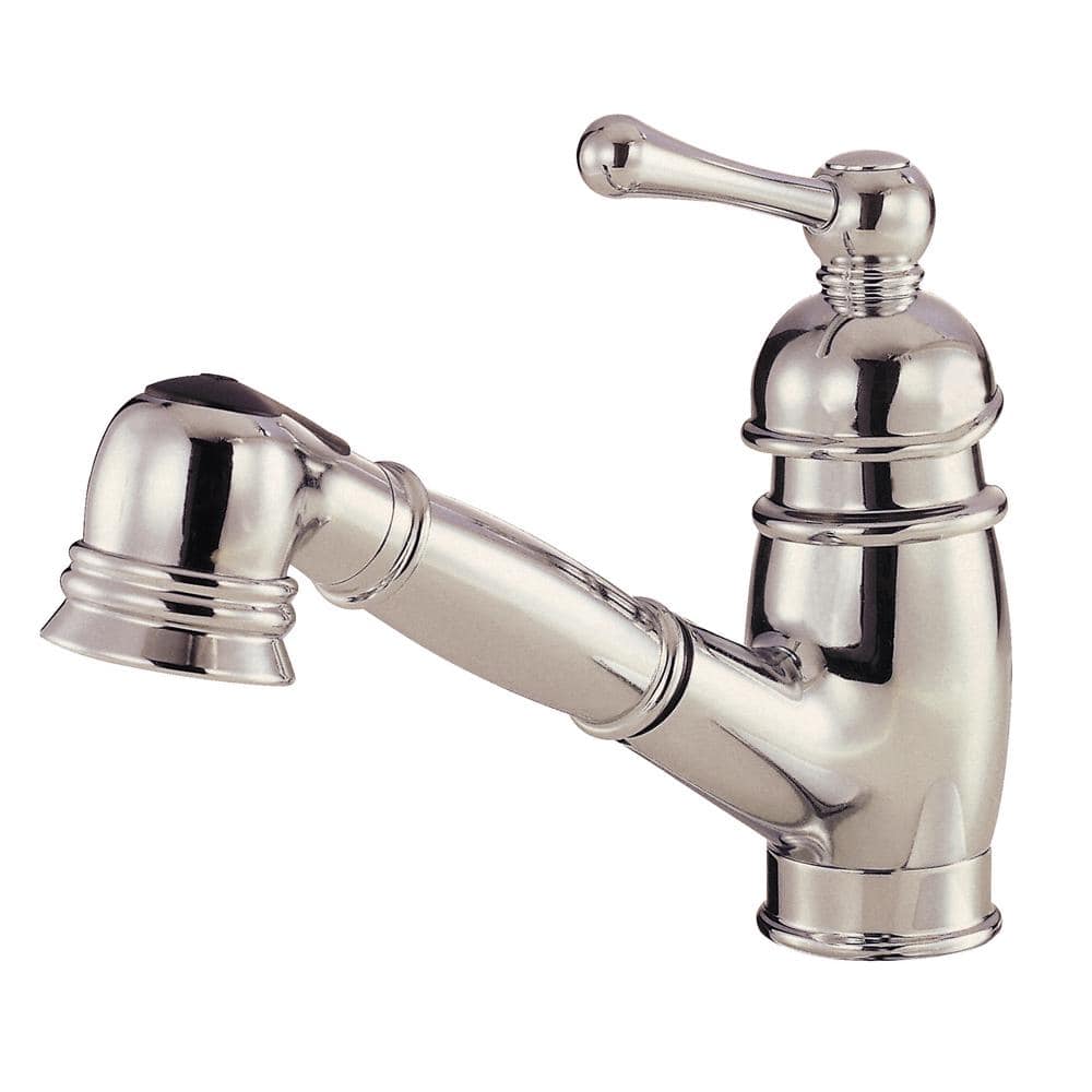Stainless Steel Traditional Pull-Out Kitchen Faucet with Spray