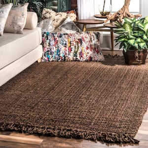 Natura Chunky Loop Jute Chocolate 4 ft. x 6 ft. Area Rug