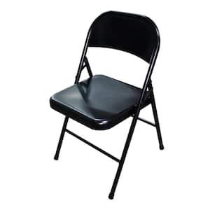 Commercial Party Heavy Duty Steel Metal Folding Chair, Black