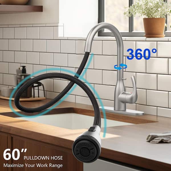cadeninc 15.74 in. H Commercial Single Handle Pull Down