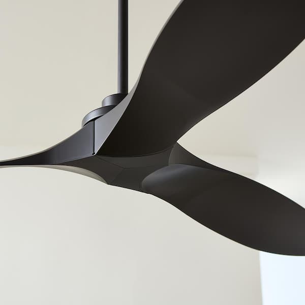 Generation Lighting - Collins Coastal 60 in. Smart Home Matte Black Wet Rated Ceiling Fan with White Black, DC Motor and Remote
