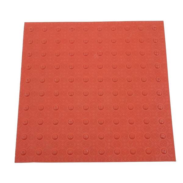 DWT Tough-EZ Tile 2 ft. x 2 ft. Brick Red Detectable Warning Tile