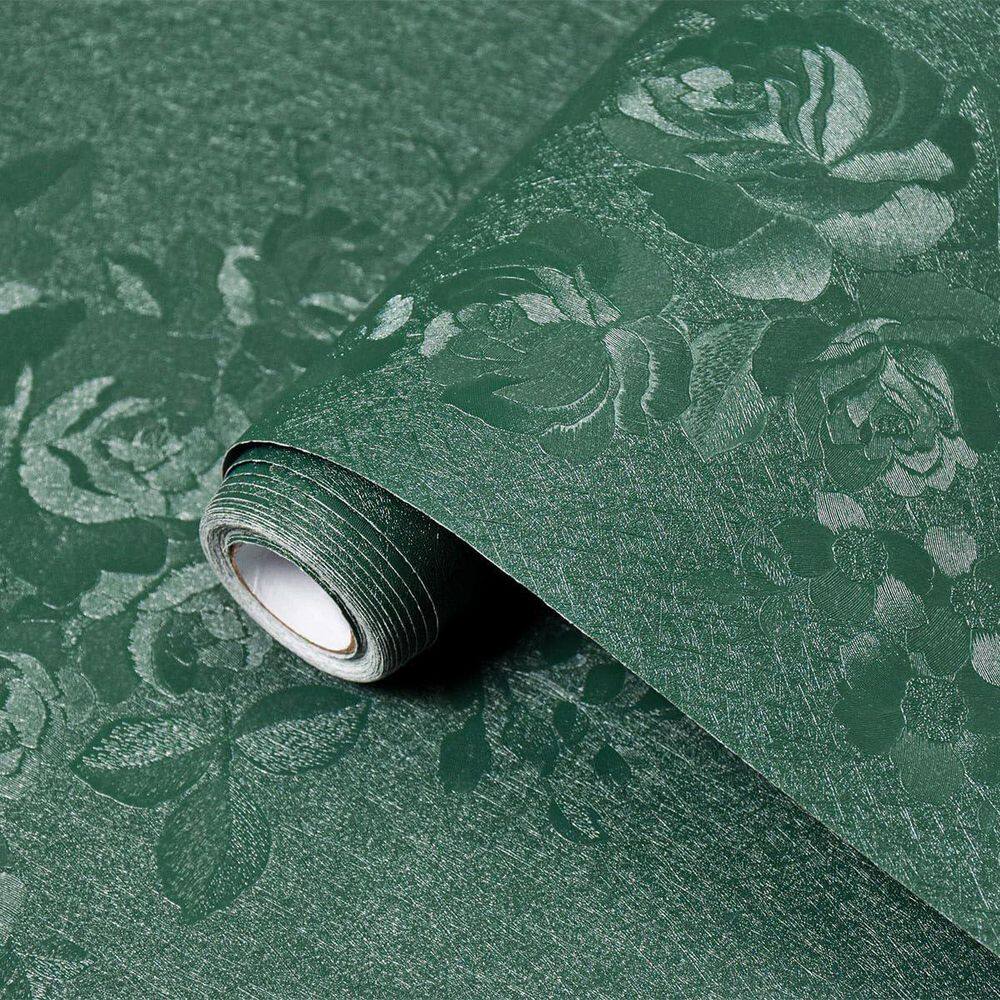 Erfoni Black Wallpaper Peel and Stick Wallpaper Black Floral Embossed Contact Paper 17.7inch×118 Erfoni Black Wallpaper Peel and Stick Wallpaper Black Floral Embossed Contact Paper 17.7inch×118