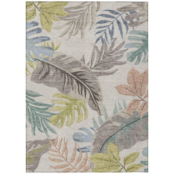 Chantille Machine Washable Indoor/Outdoor Abstract ACN3090 Linen 3 ft. x 5 ft. Area Rug