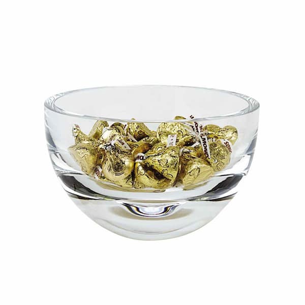 HomeRoots Amelia 6 in. W x 4 in. H x 6 in. D Round Clear Crystal Bowls
