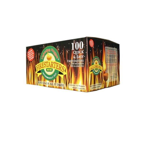 Lightning Nuggets N100SEB Super Economy Box Fire Starter 100 1 Pack Tan Count