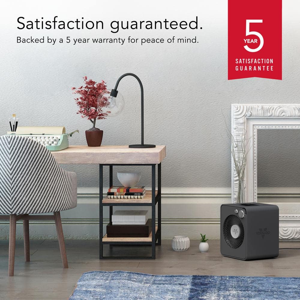 Vornado Gray Electric Space Heater with Thermostat and Auto Shut-off