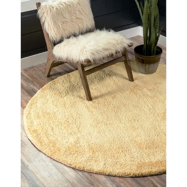 Solo Calabasas Yellow 8' 0 x 8' 0 Round Rug