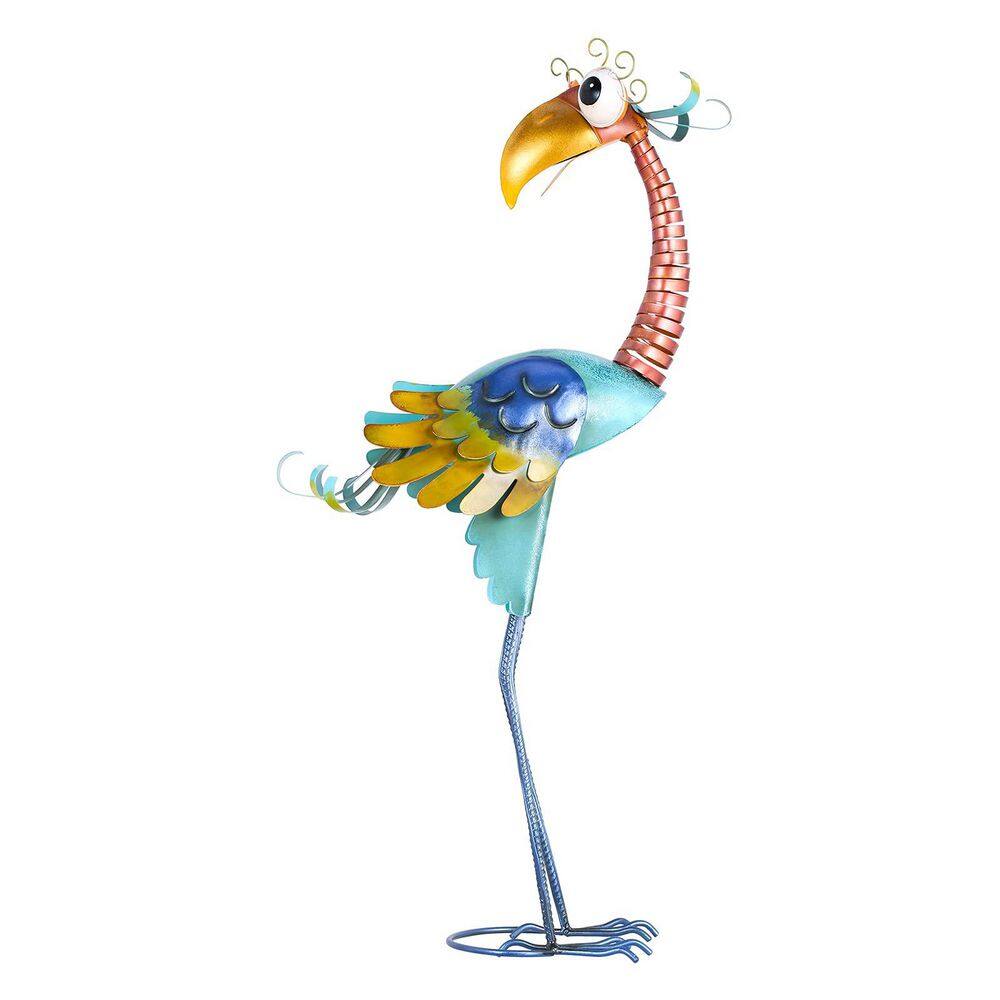 Metal Garden Bird Statue Standing Animal