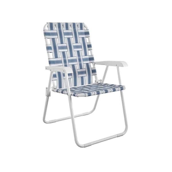 Poolside Gossip, Priscilla Folding Chairs, 2-Pack, French Blue